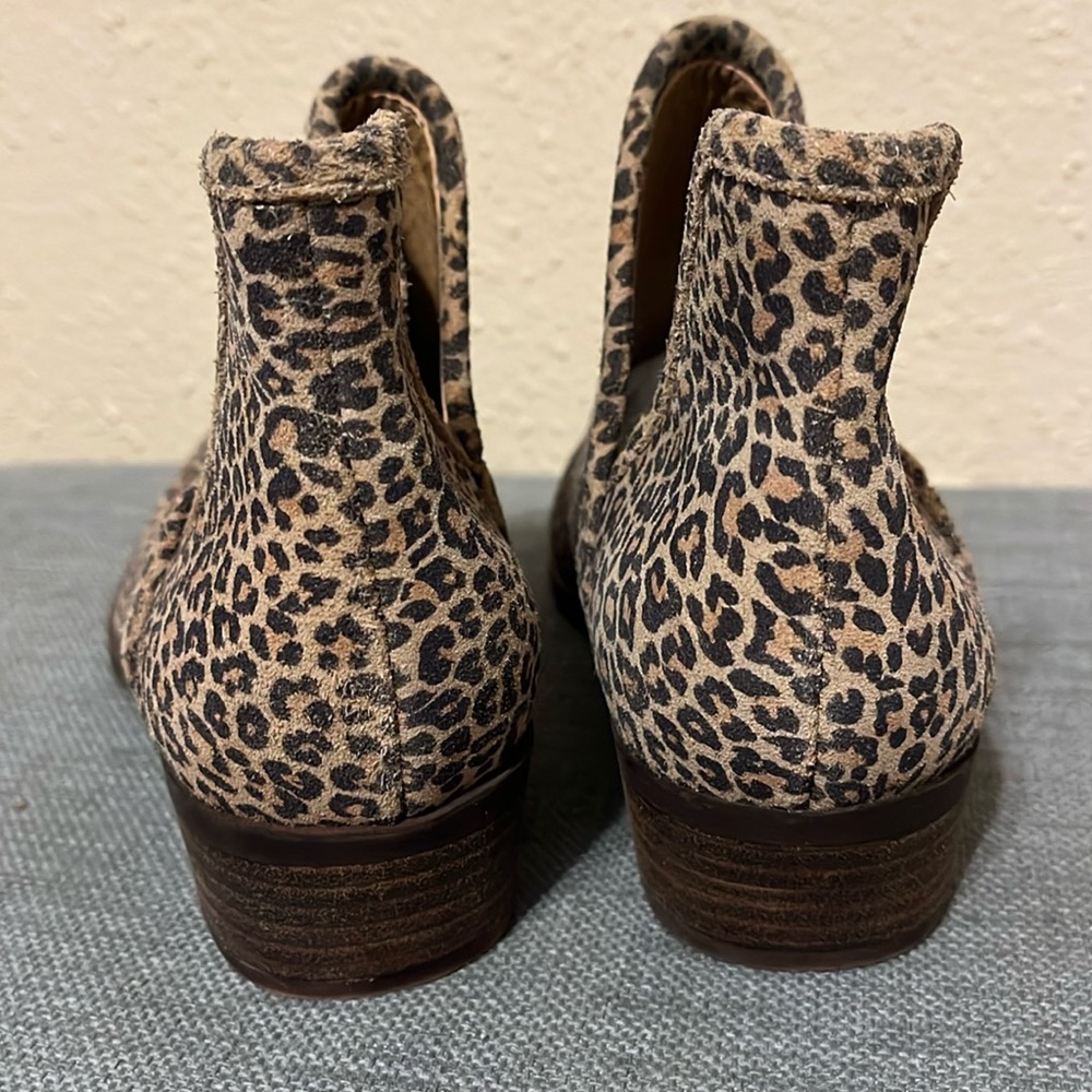 Sz 6 Lucky Brand Baley 2 Leopard Split Shaft Ankle Boots - Picture 10 of 16